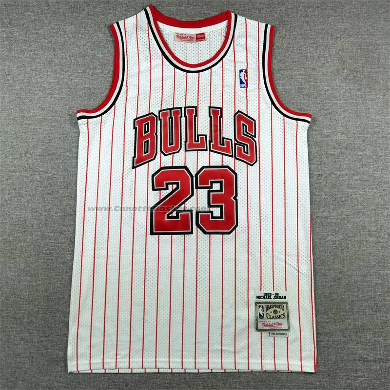 Maglia Chicago Bulls Michael Jordan No 23 Reload Mitchell & Ness 1997-98 Bianco
